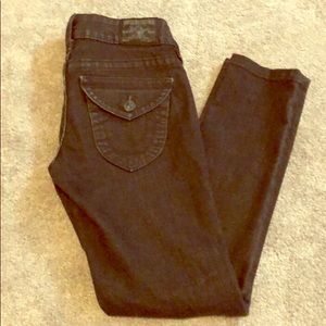 True Religion Black Jeans Size 25